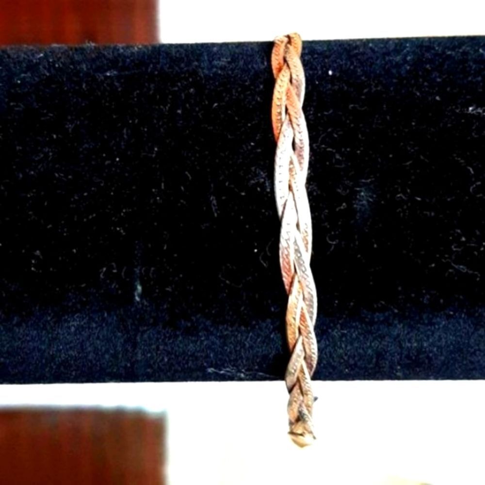Sterling Silver Braided Women's Bracelet Braided 7-7.5